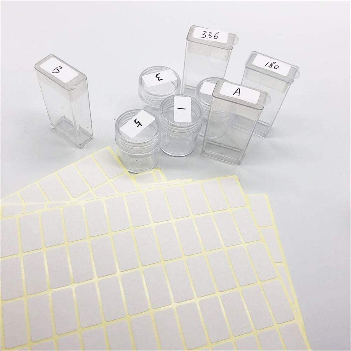 Huacan 5600 pcs White Labels Stickers for Writing Diamond Painting Labels Storage Container Sticker (50 Sheets)