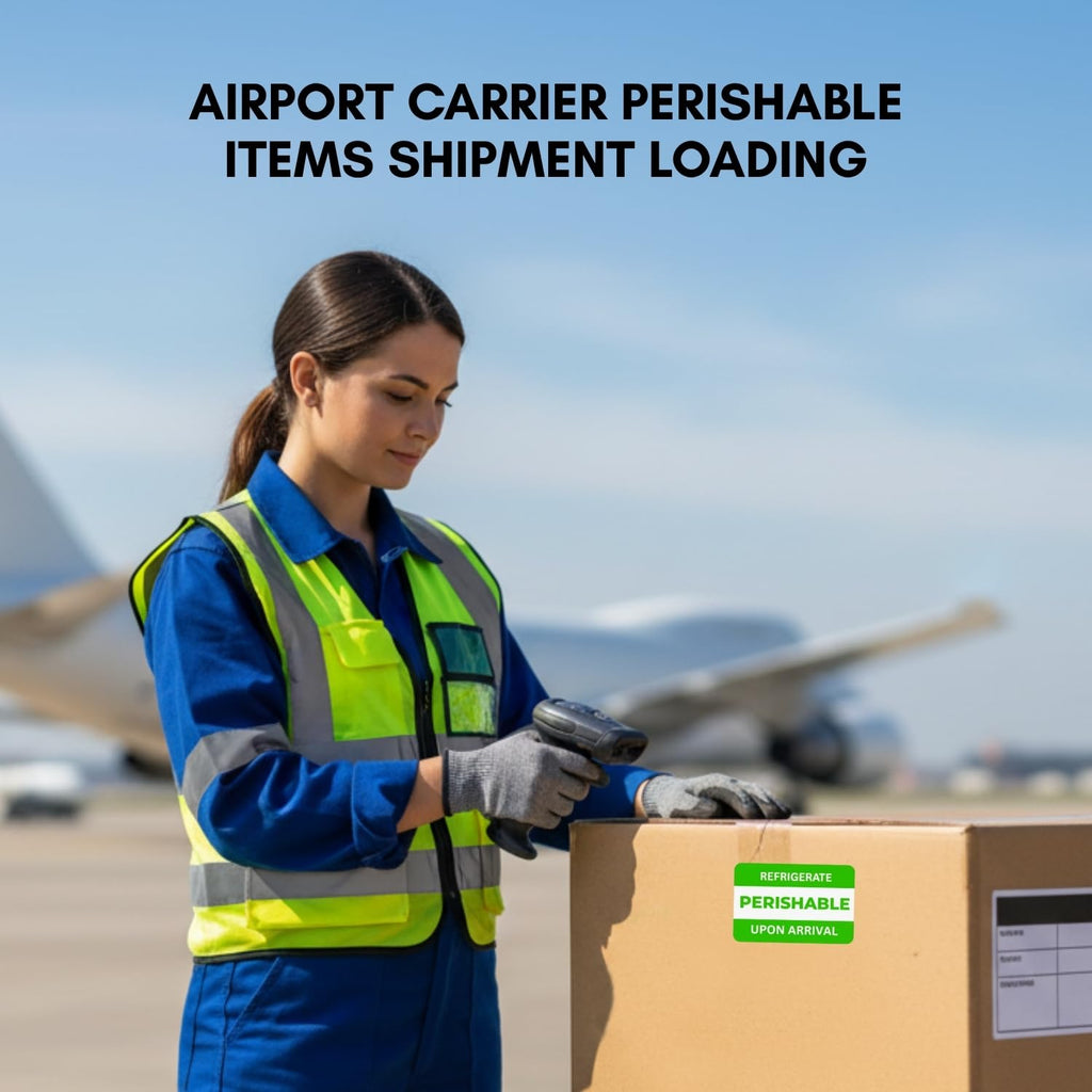 Great Eastern 500 Pcs Refrigerate Perishable Upon Arrival Labels, 3" × 2" Refrigrate Perishable Upon Arrival