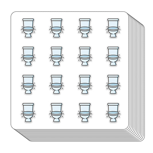 Toilet Planner Stickers, 0.5inch Chore Cleaning Scrapbooking Arts Calendar Kids Crafting 208-Pack