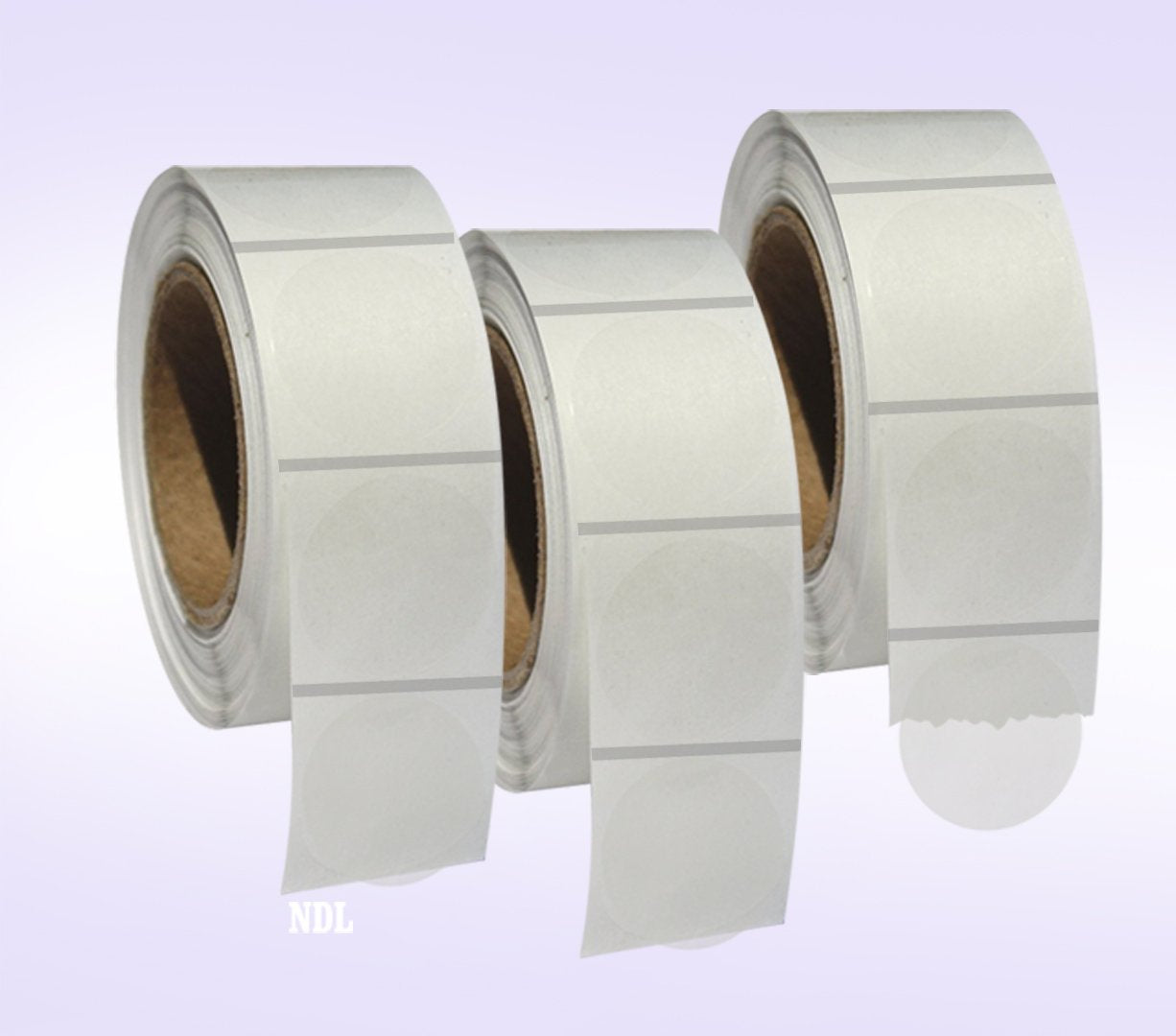 NextDayLabels - 3,000 Super Clear Envelope/Package Seals 1" Round Circle Stickers/Labels 1,000 Per Roll - 3 Rolls in Each Pack - Total 3000 Labels per Pack