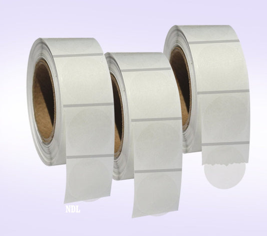 NextDayLabels - 3,000 Super Clear Envelope/Package Seals 1" Round Circle Stickers/Labels 1,000 Per Roll - 3 Rolls in Each Pack - Total 3000 Labels per Pack