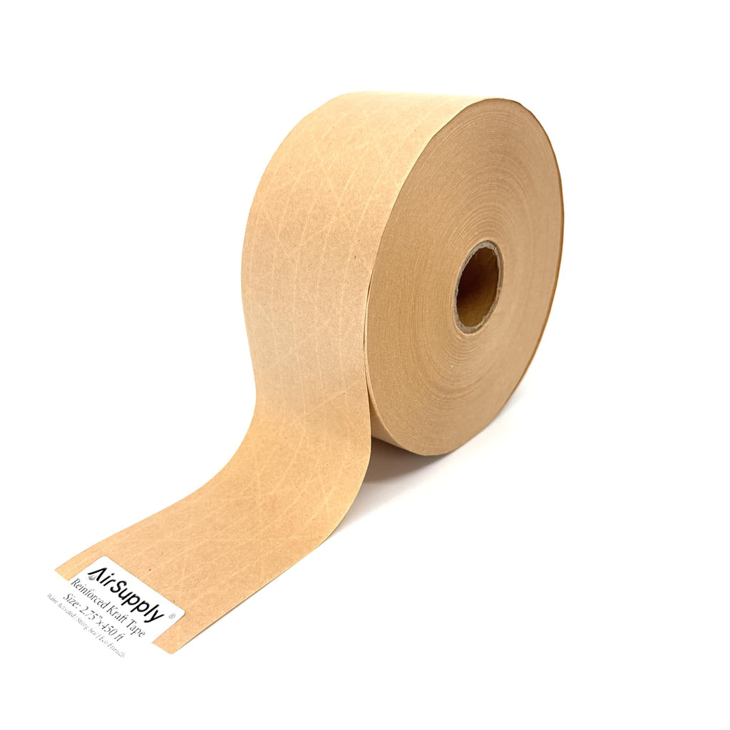 AIRSUPPLY 2.75 in x 450 ft Water Activated Reinforced Kraft Tape, 2 Rolls
