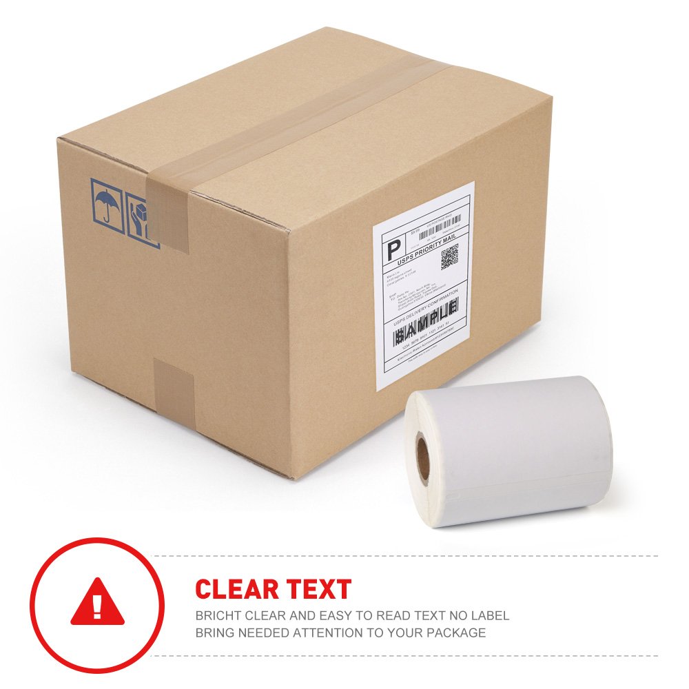 [2 Rolls, 440 Labels] 4”x 6” Postage Thermal Shipping Labels 4x6 Thermal Labels Roll Compatible with Dymo 4XL 1744907 LabelWriter 2 pack
