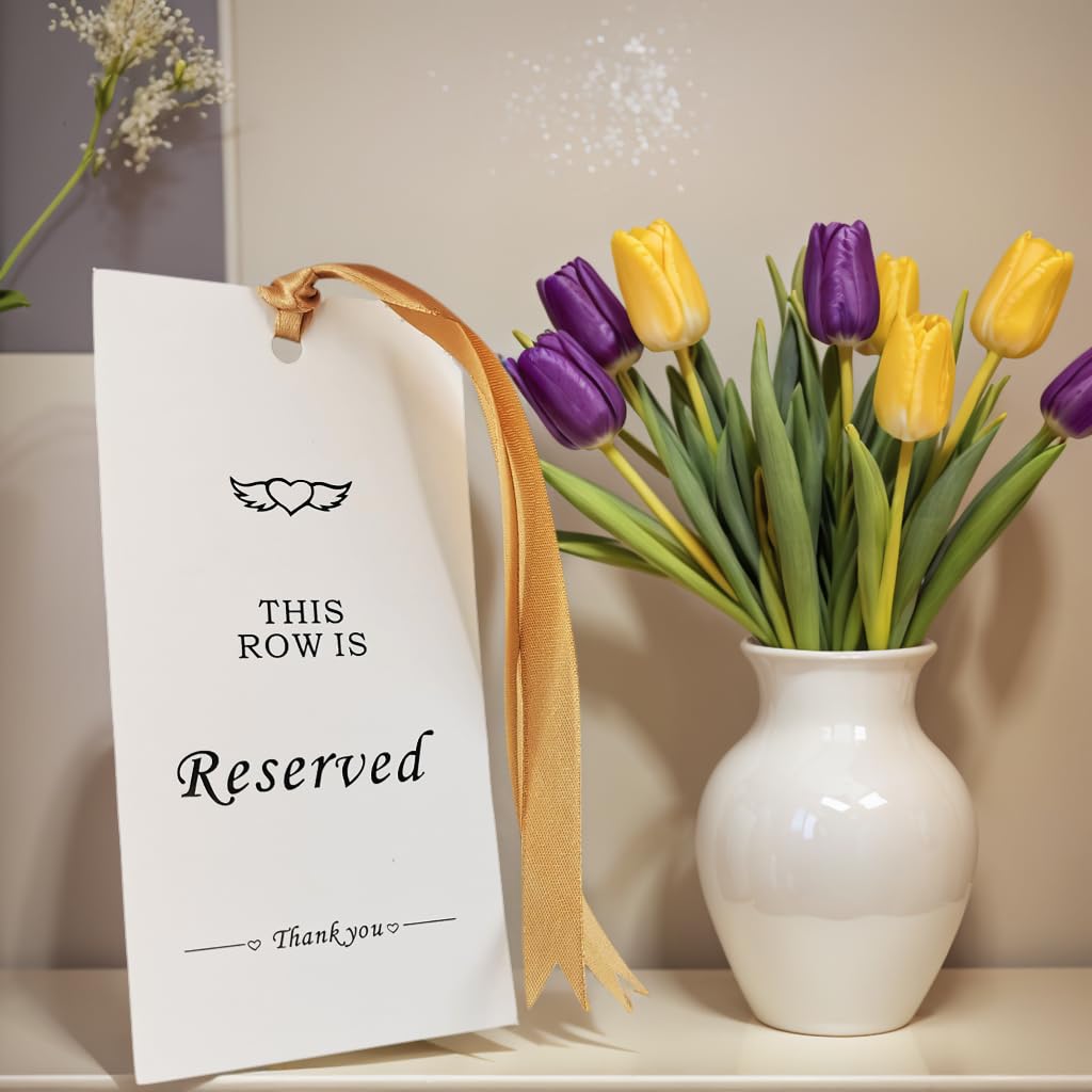 Reserved Seating Signs for Wedding, 20-Pack