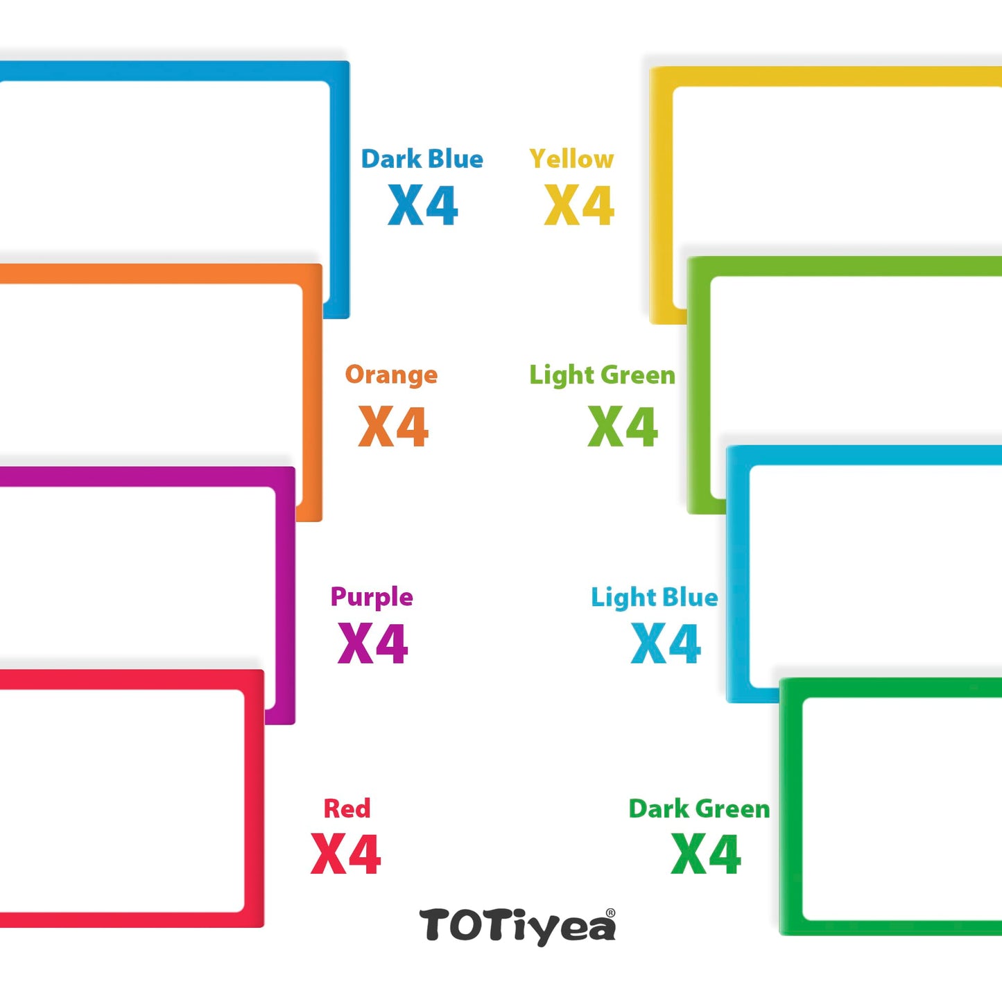 TOTiyea 32 Pack Magnetic Dry Erase Labels, Magnetic Label Stickers for Whiteboards, 3 x 5 Inches, Back to School Assorted Color 3x5, 32Pack
