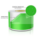EVQ Green Rectangle Sticker 3 x 2 Inch Colored Vinyl Label Roll 300 PCS