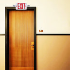 LED Exit Sign with Emergency Lights Dual Exit Lamp, 90 Min Battery Backup White Housing & Red Letter 1 PACK