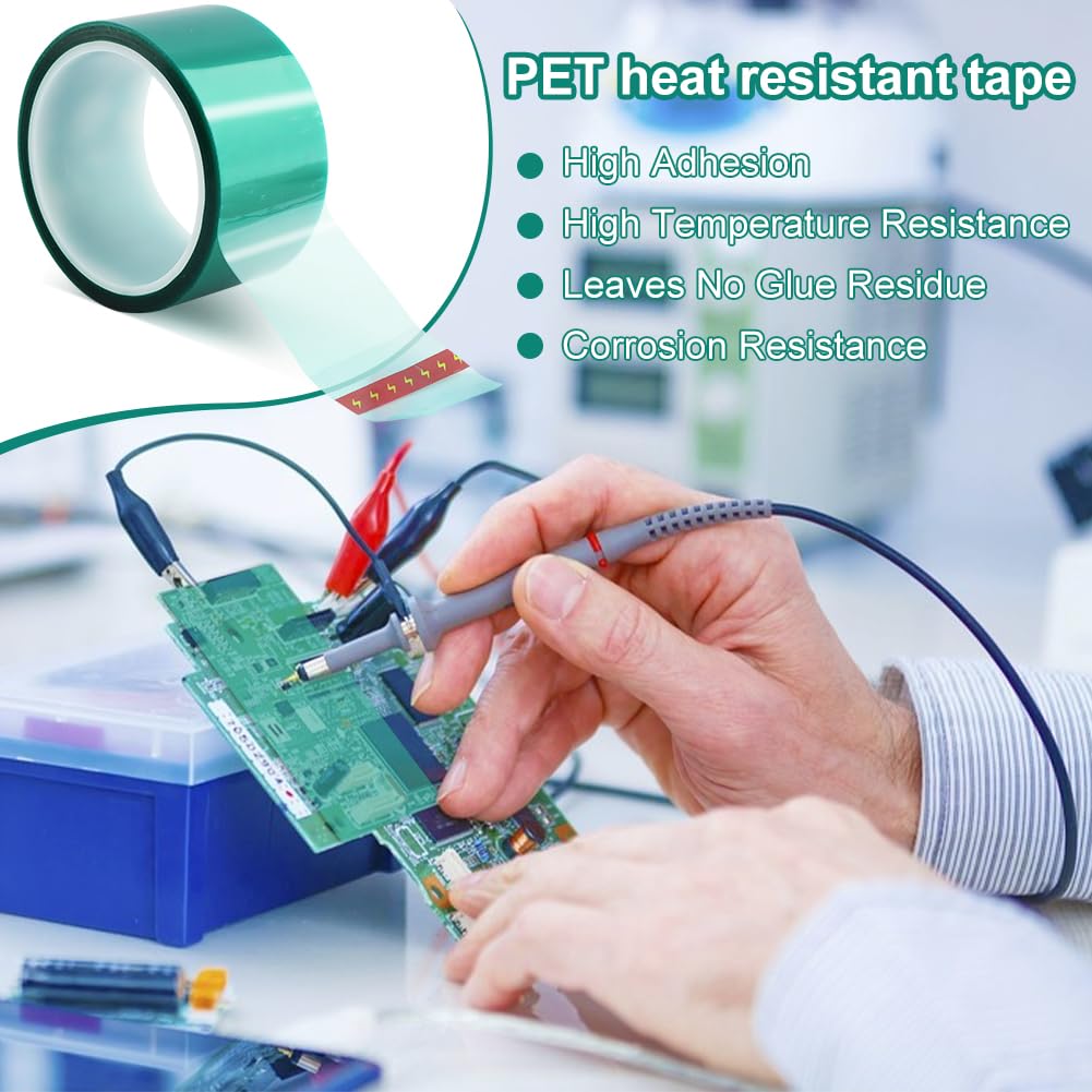 NINEFOX Resin Tape for Epoxy Resin Molding, 2IN W x 108FT L, Thermal Adhesive Tape, High Temperature Resistance Easy Peeling, Epoxy Release Tape for River Tables, Remove Residue