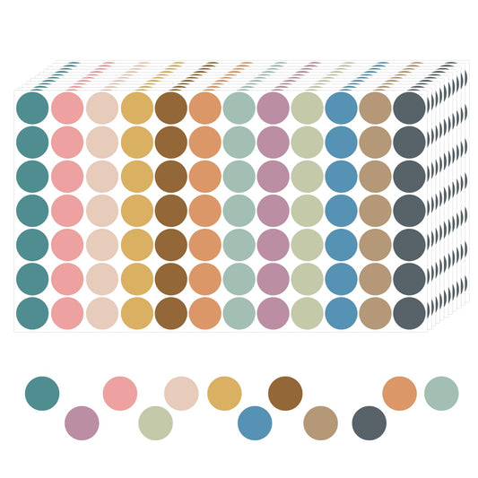 REGELETO Boho 4200 PCS 0.75 Inch 12 Colors Round Colored Dot Stickers for Toddlers Teaching Papers, Color Coding Labels, Circle Dots Stickers for Office and Student Classroom (25 Sheets)