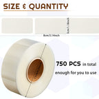 Zonon 750 Pcs Clear Label Protector Sticker, 3.15x1.18 Inch, Rectangle 3.15 x 1.18 Inch (Pack of 2) 1500