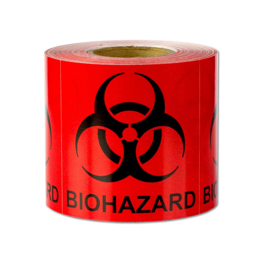 300 Labels - DOT Biohazard Labels - Biohazard Stickers (2 x 2 inch, Red) for Hospitals, Clinics or Shipping & Handling