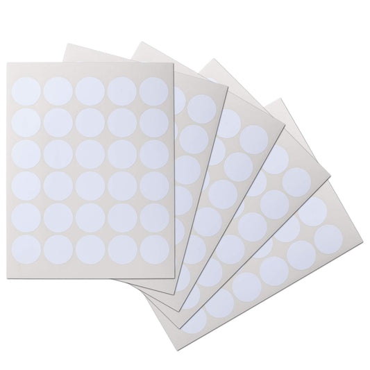 Waterproof Essential Oil Labels, 150 Circles, 1.5 Inch Diameter, Oil Proof, Highly Durable Blank Stickers