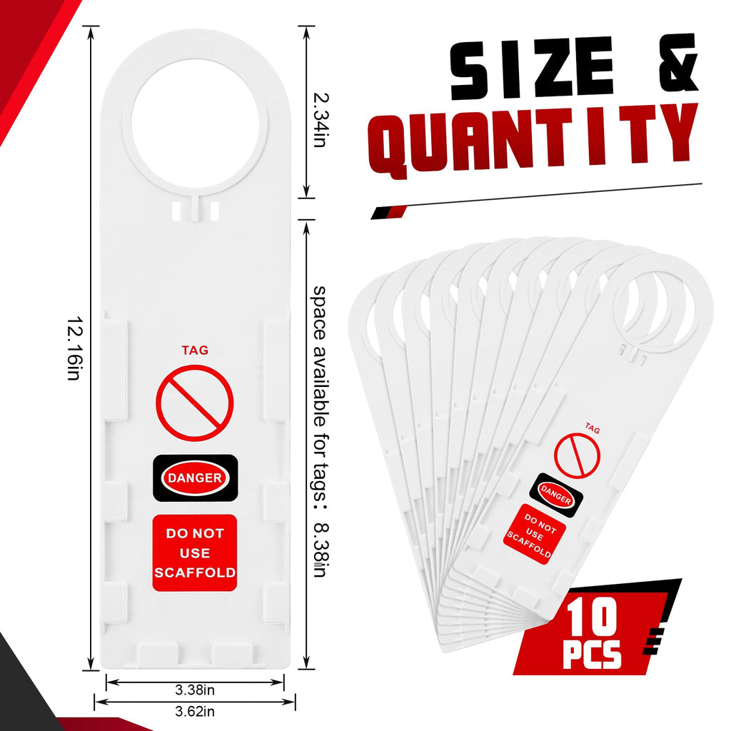 10 Pcs Scaffold Inspection Tag Holders, 11-3/4 x 3-1/2 Inch