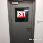 iSYFIX Exit Signs Stickers, 10x7 Inch, 12 Pack, Sticker Red 12 Pk 10x7