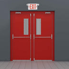 LED Exit Sign with Emergency Lights Dual Exit Lamp, 90 Min Battery Backup White Housing & Red Letter 1 PACK