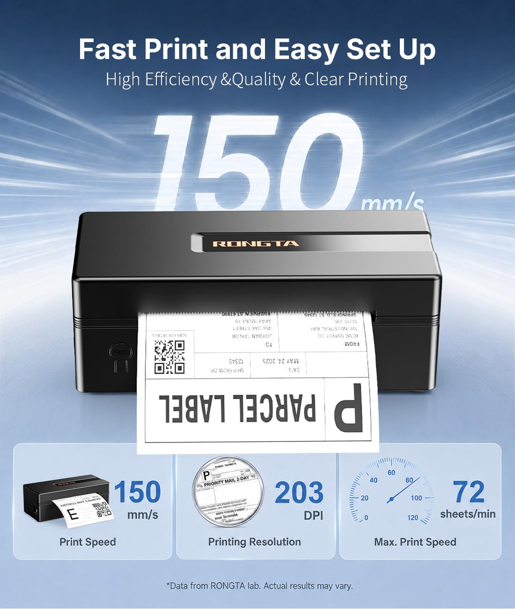 Rongta Bluetooth Thermal Shipping Label Printer for Small Business