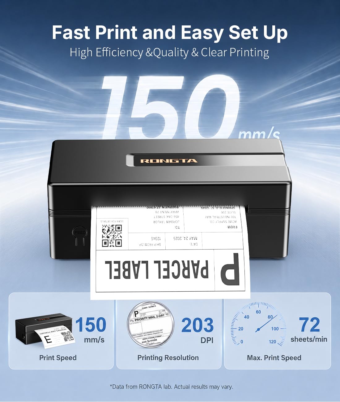 Rongta Bluetooth Thermal Shipping Label Printer for Small Business