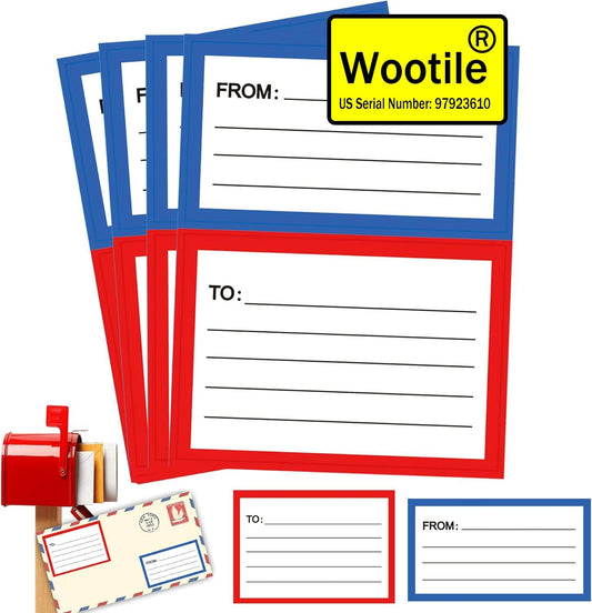 to from Return Address Mailing Labels 120 Pcs Blank Mail Shipping Label Postage Guaranteed Stickers 3.5 x 4.5 Inch Self Adhesive Handwriting to/from Address Tags Sticker for Package School,Home,Office
