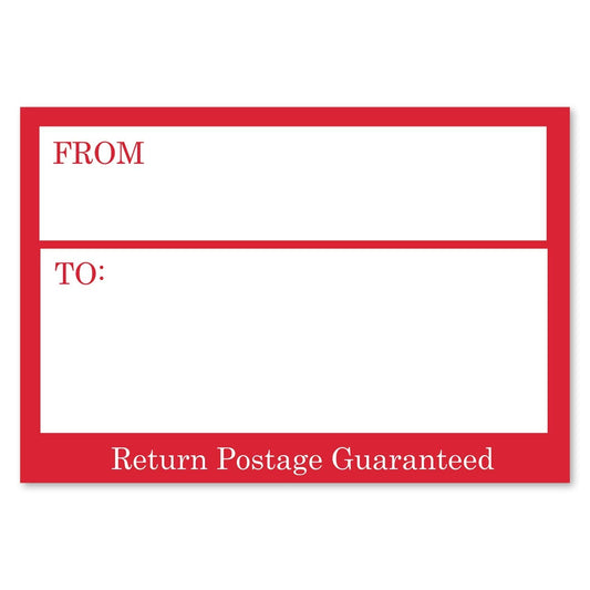 SmartSign from/to - Return Postage Guaranteed Mailing Labels | 3" x 5" White Litho Paper, Pack of 500, Made in USA