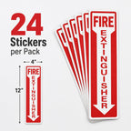 OLANZU Fire Extinguisher Stickers for Wall, 24 Pack, 4x12" Pack of 24