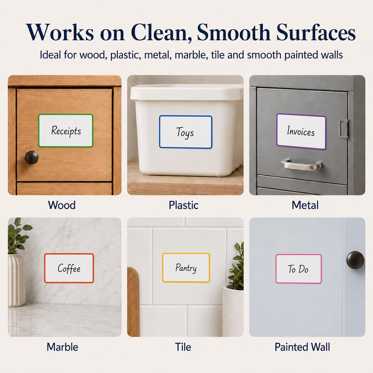 Dry Erase Labels Stickers, 3x5 Inch Reusable Notes for Storage Bins, 40 Pcs