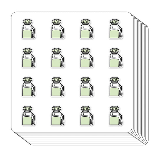 Gas Tracker Planner Stickers, 0.5 Inch Fuel Scrapbooking Arts Calendar Kids Crafting 208-Pack