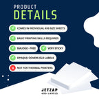 JETZAP Pre-Cut 4x6 Shipping Labels | Work on Most Inkjet and Laser Printers | Just Load & Print | USPS UPS FedEx for Home Printers | 120 Pack