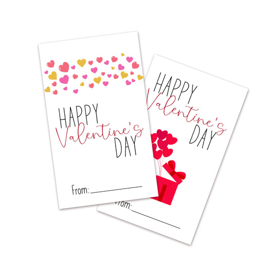 Happy Valentine's Sticker Set - 40 Pcs Minimalist Self-Adhesive Label for Valentine Gift Wrapping, 4 Different Designs Gift Tag for Goodie Bags, Party Supplies & Decor -A04 Rainbow
