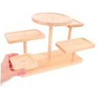 Space-Saving Wooden Jewelry Display Rack for Craft Shows Decor Makeup and Home Decor