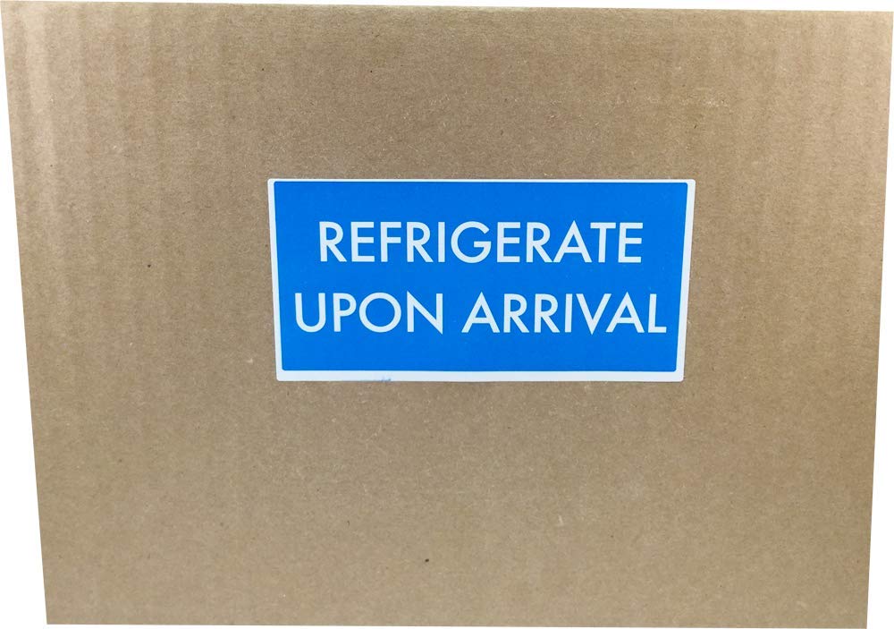 REFRIGERATE Upon Arrival 2 x 4 Inch Labels 500 Total Stickers on a Roll