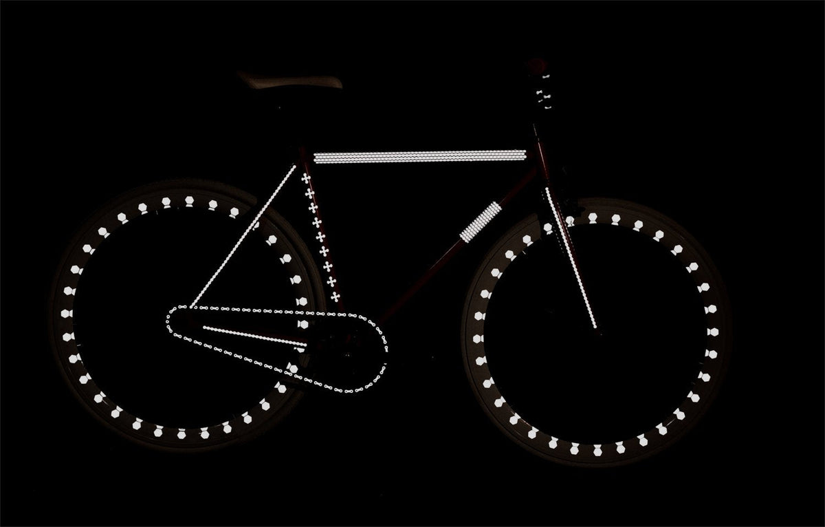 RydeSafe Reflective Decals Multi Stripes Kit Jumbo Black