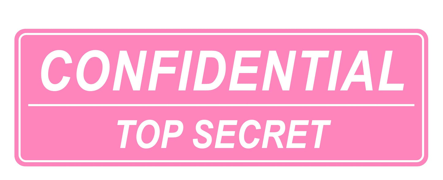 1x3 inch 300 PCS Pink Confidential Stickers Removable Stickers