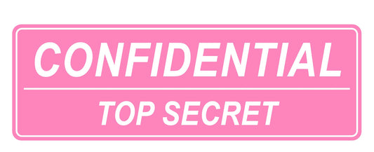 1x3 inch 300 PCS Pink Confidential Stickers Removable Stickers