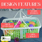 6-Quart Plastic Garden Harvest Baskets with Handles, 6 Pack