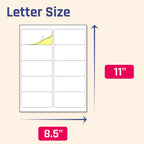 White printable sticker labels, 2" x 4", laser and inkjet compatible, 30 sheets with 10 labels per page, matte finish from TownStix.