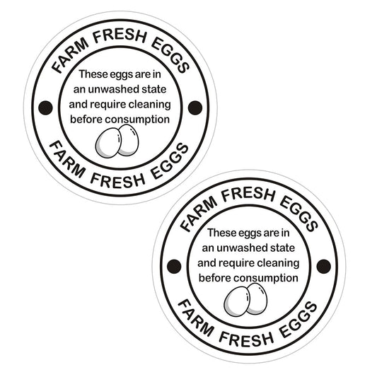 600 Pcs 2 Inch Farm Fresh Eggs Carton Labels,Stickers for Egg Packaging Packaging Quail Eggs (White) White