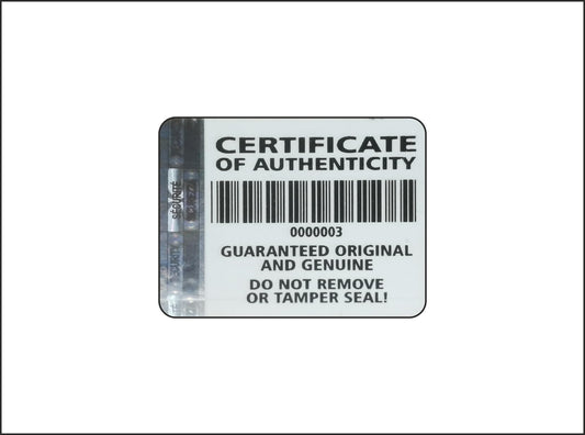 500 pcs Certificate of Authenticity Labels Security Stickers with Hologram Stripe 1.26 x 0.94 inch