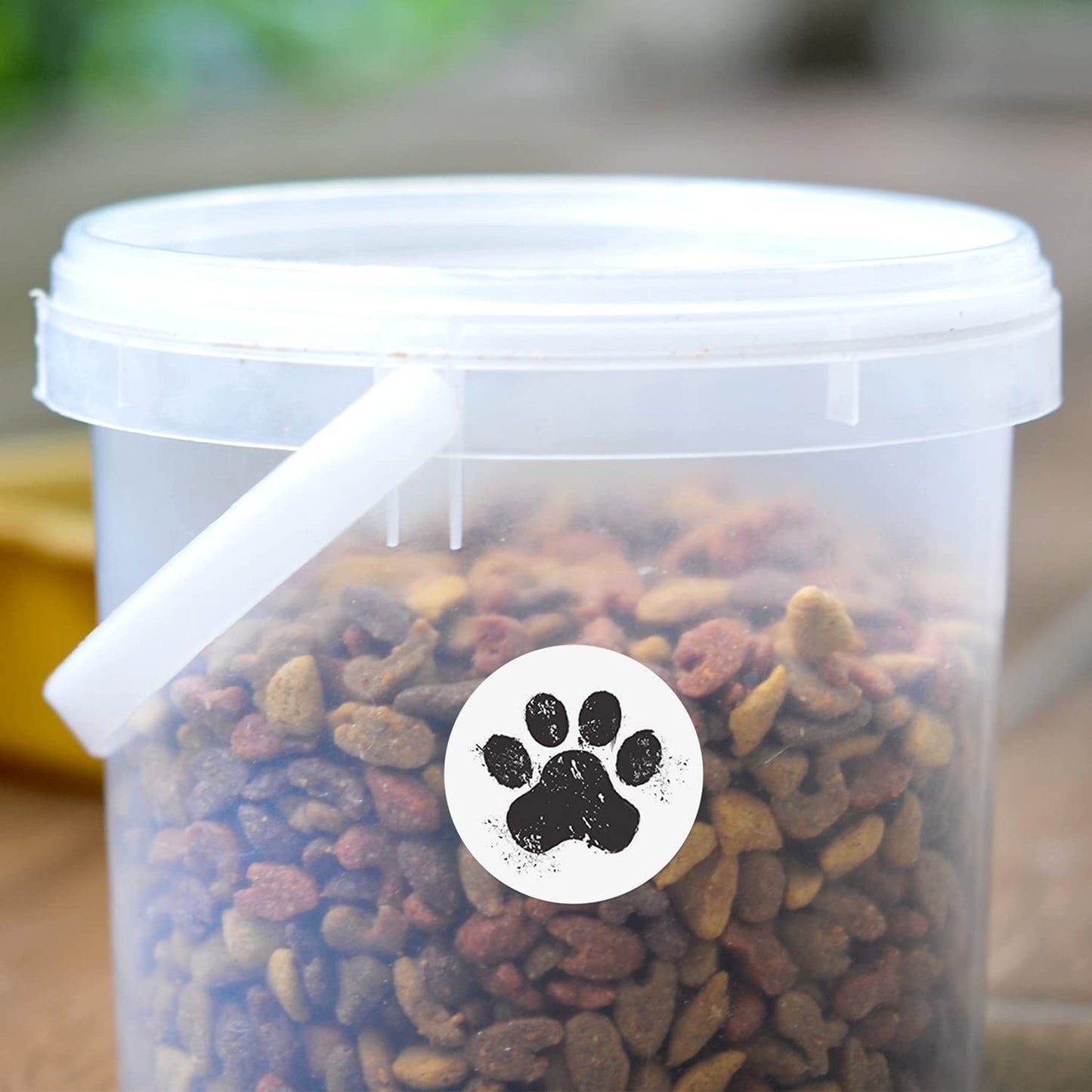 Dirty Paw Print Stickers / 500 Dog Paw Print Labels Roll / 1.5" Pet Puppy Foot Imprint Envelope Seals/Made in The USA