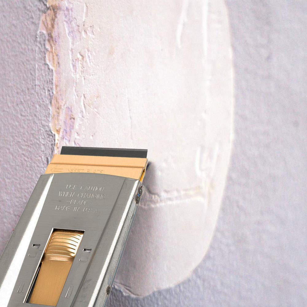 WEUPE Razor Blade Scraper Tool set with glass, window, and paint scrapers, featuring replaceable blades and a secure holder.