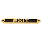 Sam Star Brass Metal Exit Door Sign Plaque |Traditional| Easy DIY Installation Plaques for Push, Pull, Parking (EXIT)