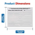 50-Pack Annual Vehicle Inspection Label Stickers, 2-Ply Strong Adhesive Vinyl, DOT Compliant Windshield Decals for Commercial Fleets, Trucks, Trailers, Car Dealerships & Auto Shops