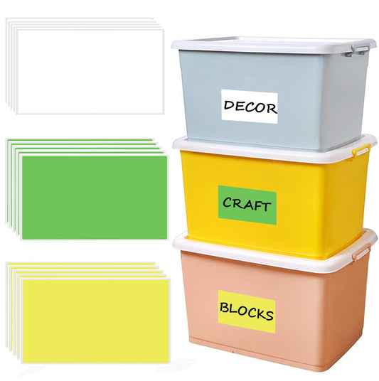 210Pcs Large Moving Labels for Boxes, 5 X 3 Inch Label Stickers for Storage Bins, Rectangular Stickers Color-Coding Labels for Home Organization, Kitchen Storage Containers, Desk Items Blank Labels 210pcs-3 Color