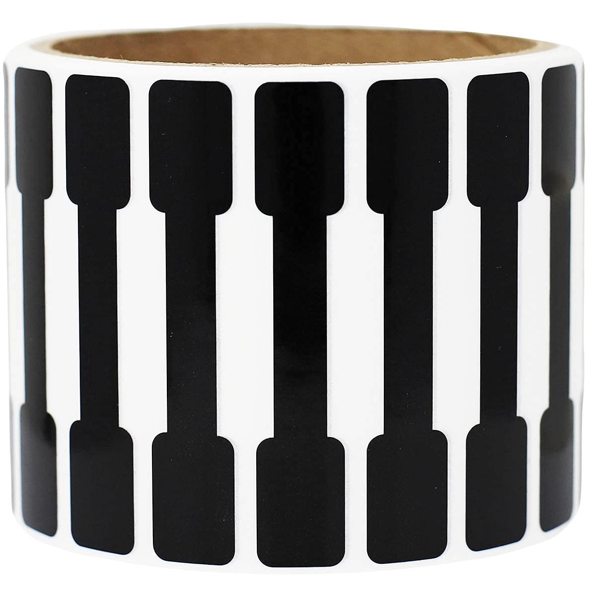 Black Blank Tamper Evident Labels 0.5 x 2.75 Inch 500 Total Clear Stickers - Tamper Proof Stickers, Ideal for Food Delivery, Food Packaging, Envelope Seals, Product Protection
