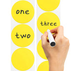 Yellow Circle Round Stickers 1.5 Inch Vinyl Dot Labels Roll 500 Pcs Yellow 1.5" Diameter