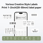 NIIMBOT B1 Label Maker Machine with Tape for Home and School, Green White Printer+Tape