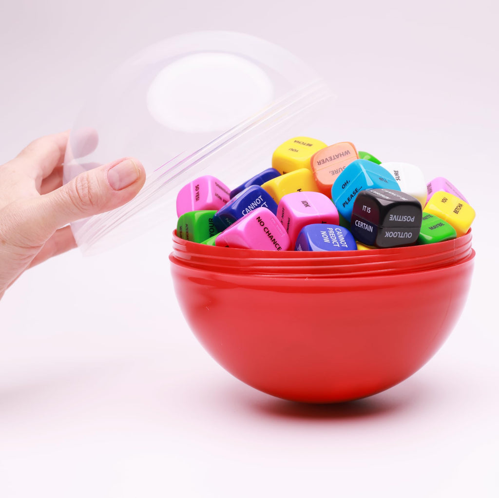 Big Claw Machine Capsules Translucent Red Plastic Sphere Large Party Favor Containers Round 5 pcs 6.3 inch Jumbo Plastic Christmas Ornaments Extra Large Gift Box Craft Party Supplies Vending Capsules