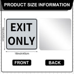 Colingmill Exit Only Metal Sign 18 x 18 Inch Heavy Duty Aluminum Traffic