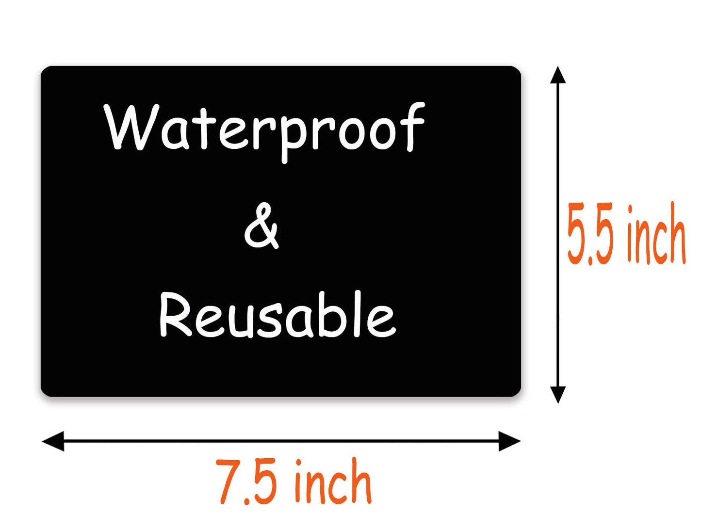 Chalkboard Labels Extra Large Waterproof Adhesive Rectangles Chalkboard Stickers Erasable&Reusable Black Board Sticker for Boxes Jars Containers-7.5'' X 5.5'' Pack of 18 Shape B