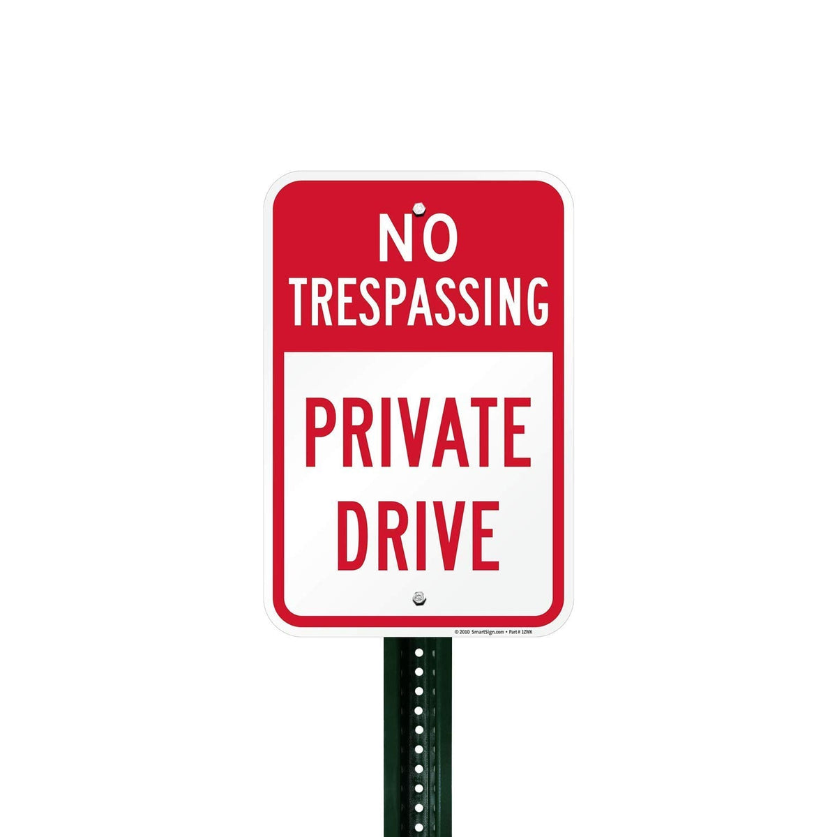 SmartSign - K-5893-AL-12x18 "No Trespassing - Private Drive" Sign | 12" x 18" Aluminum 12" x 18" Non-Reflective Aluminum