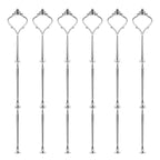 3 Tier Cake Stand Hardware Tiered Tray Hardware, 6 Sets Cake Stand Fittings Hardware for Cake Stand Mold, Silver Crown, Decoration Accessories for Wedding Family Banquet